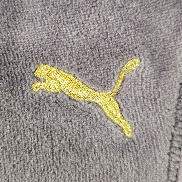 Y2K Puma Purple Velour Track Jacket Full Zip Logo Retro Sweater Size Medium - Picture 4 of 12